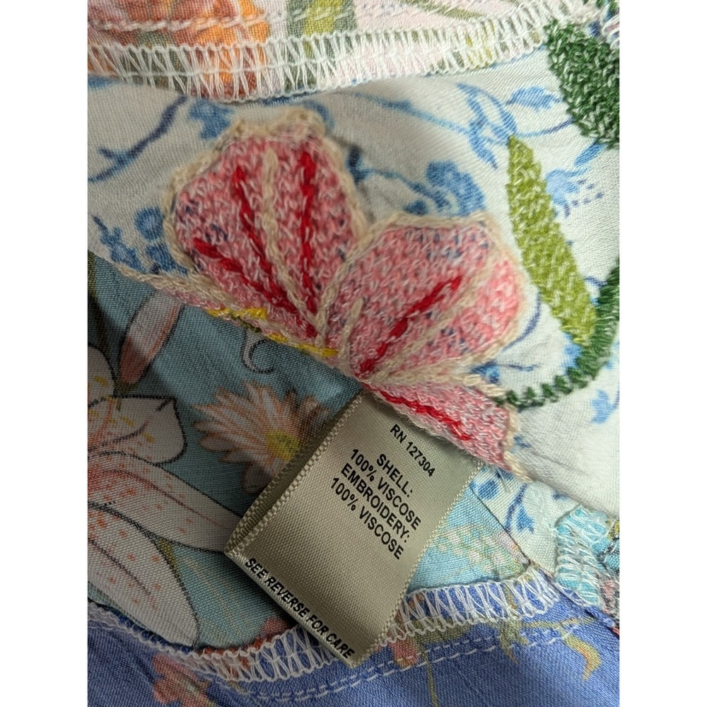 John.Mark Women Sweater Large Cardigan Open Front Floral Patchwork Mix Print - Picture 13 of 15